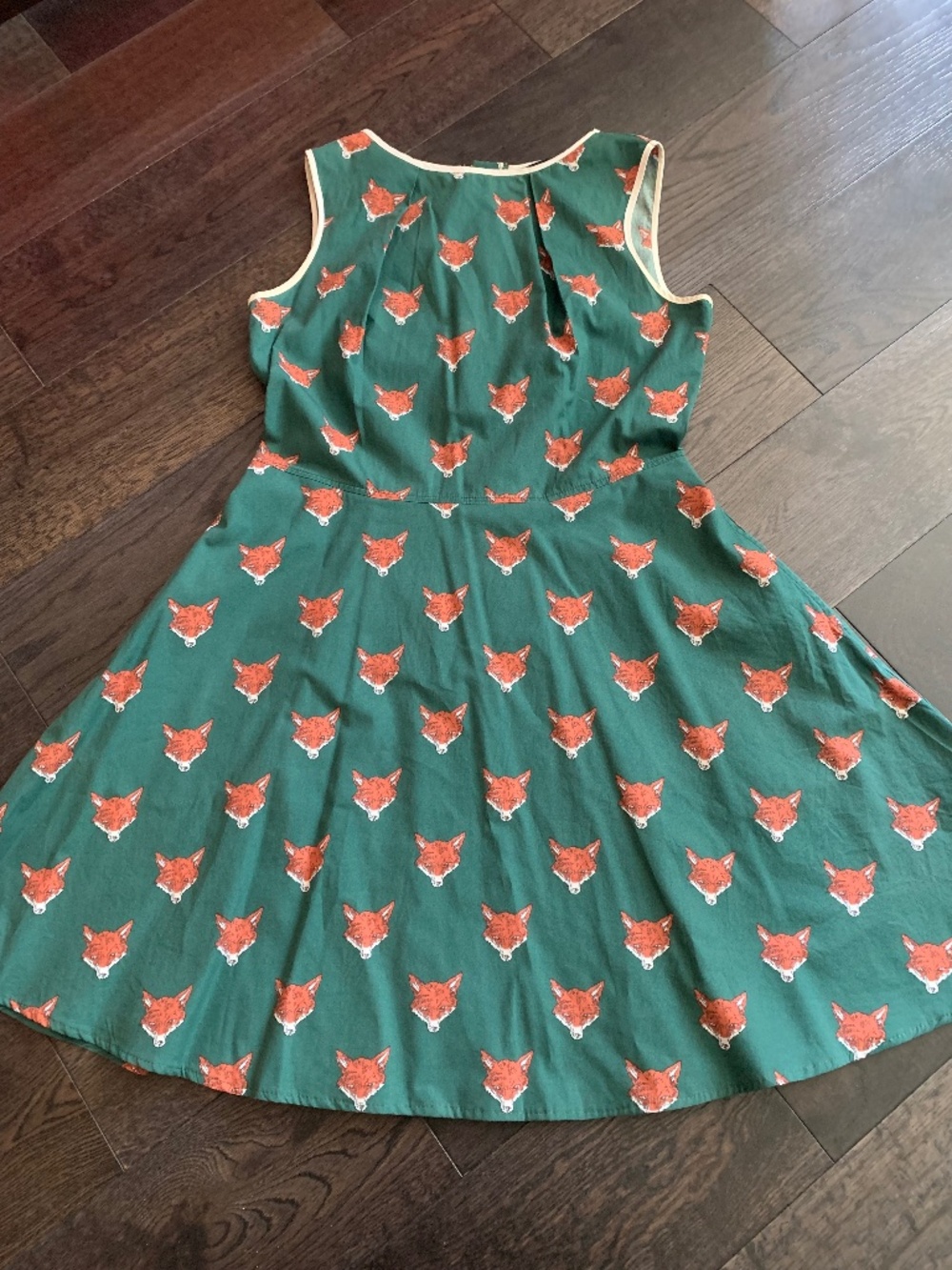 Fox print cotton dress